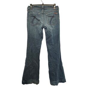 7 for All mankind Womens Flare Leg Blue Denim Jeans Size 29 Made In USA Cotton B